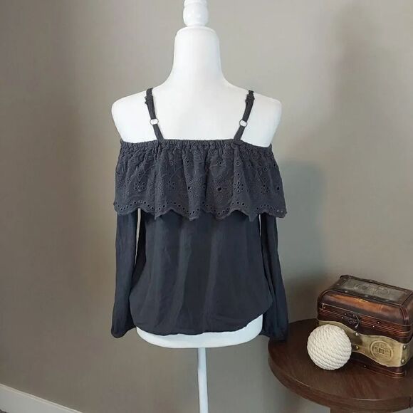 Maurices Top Sz S Dark Gray - Picture 3 of 7